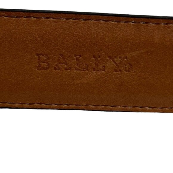 Bally Men's Designer Belt Sz 38 Loafer‎ Brush Off Whiskey Brown Leather - Picture 6 of 9
